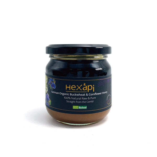 250g Buckwheat & Cornflower Honey (100% Pure, Raw & Organic) fresh from Hexapi Honey in Germany | 新鮮來自德國的250克稀雅蜜蕎麥矢車菊蜂蜜（100%純正、原生、有機）| 新鲜来自德国的250克稀雅蜜荞麦矢车菊蜂蜜（100%纯正、原生、有机）